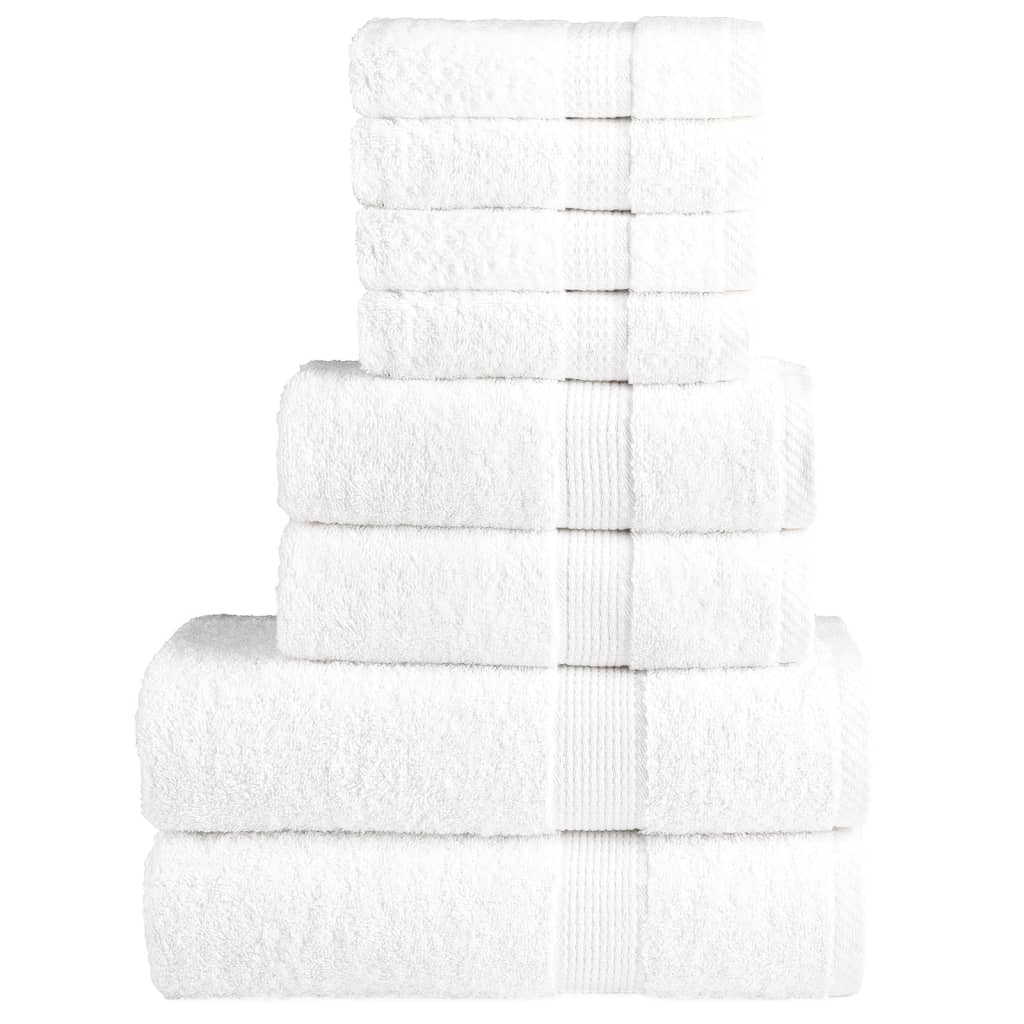 Vidaxx ensemble de serviettes 8 pièces solund 600 g m² blanc