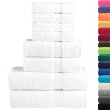 Vidaxx ensemble de serviettes 8 pièces solund 600 g m² blanc