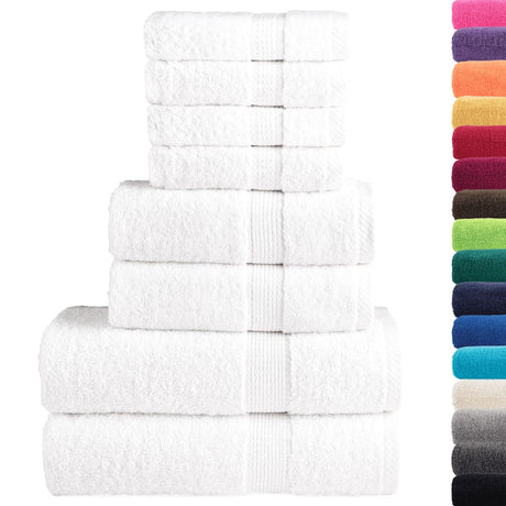 Vidaxx ensemble de serviettes 8 pièces solund 600 g m² blanc