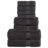 Vidaxl ensemble de serviettes 8 pièces solund 600 g m² anthracite