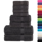Vidaxl ensemble de serviettes 8 pièces solund 600 g m² anthracite