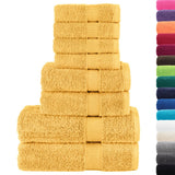 VidaXL Ensemble de serviettes 8 pièces SOLUND 600 g m² couleur or