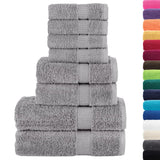 Vidaxx ensemble de serviettes 8 pièces solund 600 g m² gris