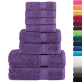 VidaXL Ensemble de serviettes 8 pièces SOLUND 600 g m² violet