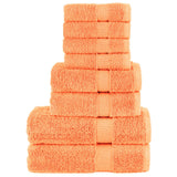 Vidaxx ensemble de serviettes 8 pièces solund 600 g m² orange