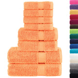 Vidaxx ensemble de serviettes 8 pièces solund 600 g m² orange