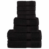 Vidaxx ensemble de serviettes 8 pièces solund 600 g m² noir