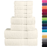 Vidaxx ensemble de serviettes 8 pièces solund 600 g m² crème