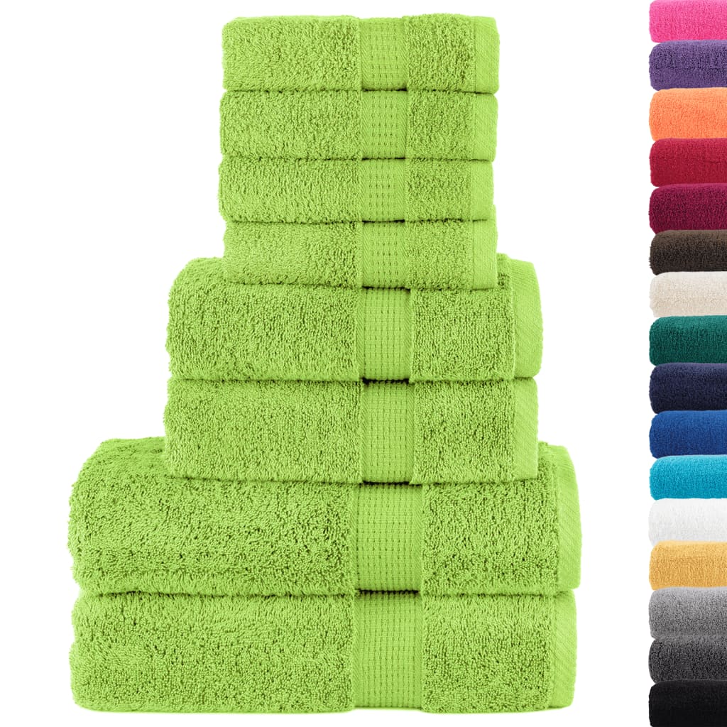 Vidaxx ensemble de serviettes 8 pièces solund 600 g m² vert pomme