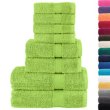 Vidaxx ensemble de serviettes 8 pièces solund 600 g m² vert pomme