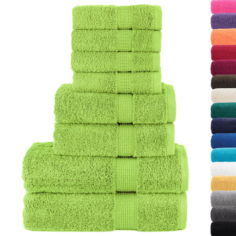 Vidaxx ensemble de serviettes 8 pièces solund 600 g m² vert pomme