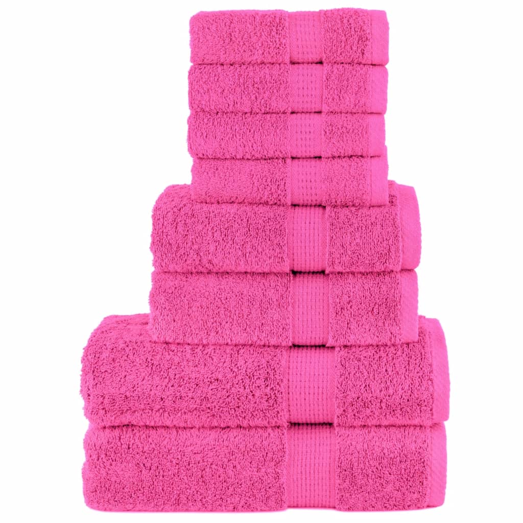 Vidaxl 8-Stück-Handtuch Set Solund 600 g m² Pink