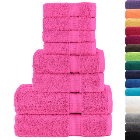 Vidaxx ensemble de serviettes 8 pièces solund 600 g m² rose