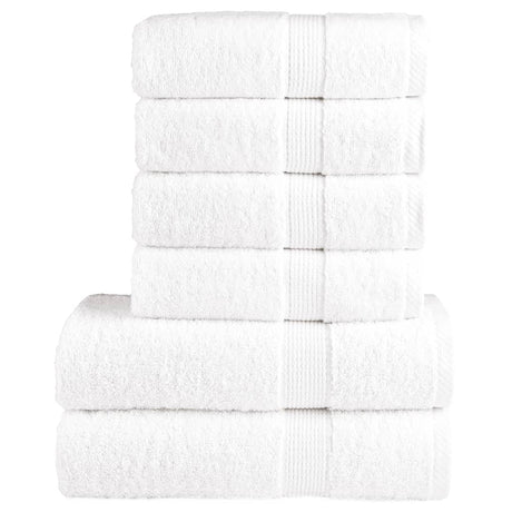 VidaXL ensemble de serviettes 6 pièces solund 600 g m² blanc