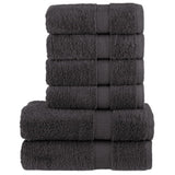 Vidaxl ensemble de serviettes 6 pièces solund 600 g m² anthracite