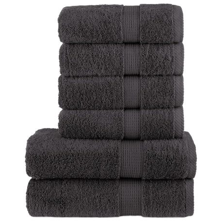Vidaxl ensemble de serviettes 6 pièces solund 600 g m² anthracite