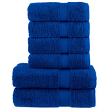VidaXL ensemble de serviettes 6 pièces solund 600 g m² bleu