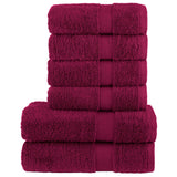 Vidaxx ensemble de serviettes 6 pièces solund 600 g m² rouge bordeaux
