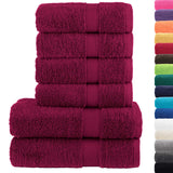 Vidaxx ensemble de serviettes 6 pièces solund 600 g m² rouge bordeaux