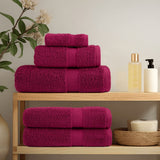 Vidaxx ensemble de serviettes 6 pièces solund 600 g m² rouge bordeaux
