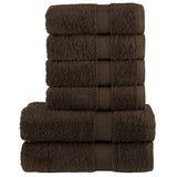 VidaXL Ensemble de serviettes 6 pièces SOLUND 600 g m² marron