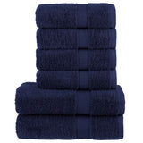 Vidaxx ensemble de serviettes 6 pièces solund 600 g m² bleu marine