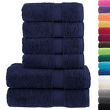 Vidaxx ensemble de serviettes 6 pièces solund 600 g m² bleu marine