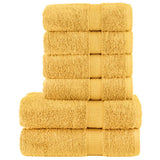 VidaXL ensemble de serviettes 6 pièces solund 600 g m² couleur or