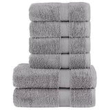 VidaXL ensemble de serviettes 6 pièces solund 600 g m² gris