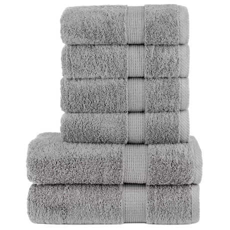VidaXL ensemble de serviettes 6 pièces solund 600 g m² gris