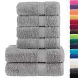 VidaXL ensemble de serviettes 6 pièces solund 600 g m² gris