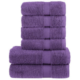 Vidaxl 6-piece towel set Solund 600 g m² Purple