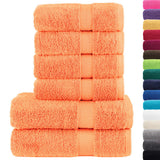 VidaXL ensemble de serviettes 6 pièces solund 600 g m² orange