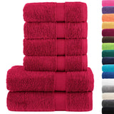 VidaXL ensemble de serviettes 6 pièces solund 600 g m² rouge