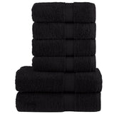 Vidaxx ensemble de serviettes 6 pièces solund 600 g m² noir