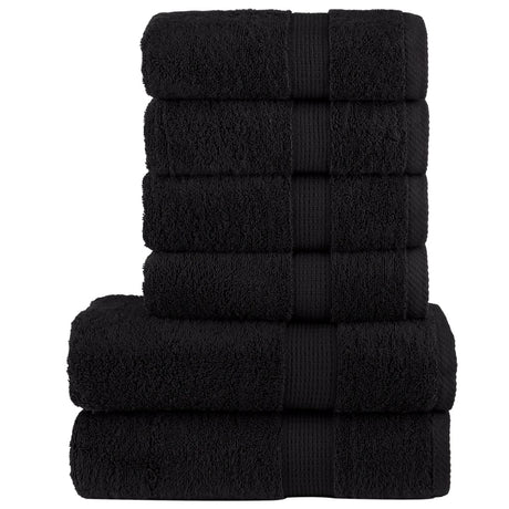 Vidaxx ensemble de serviettes 6 pièces solund 600 g m² noir
