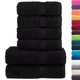 Vidaxx ensemble de serviettes 6 pièces solund 600 g m² noir