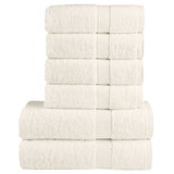 VidaXL ensemble de serviettes 6 pièces solund 600 g m² crème
