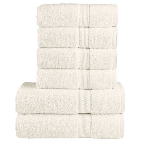 VidaXL ensemble de serviettes 6 pièces solund 600 g m² crème