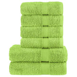 VidaXL ensemble de serviettes 6 pièces solund 600 g m² vert pomme