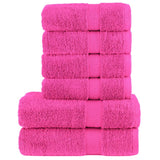 Vidaxl 6-piece towel set Solund 600 g m² pink