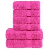 VidaXL Ensemble de serviettes 6 pièces SOLUND 600 g m² rose