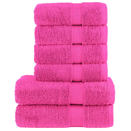 VidaXL Ensemble de serviettes 6 pièces SOLUND 600 g m² rose