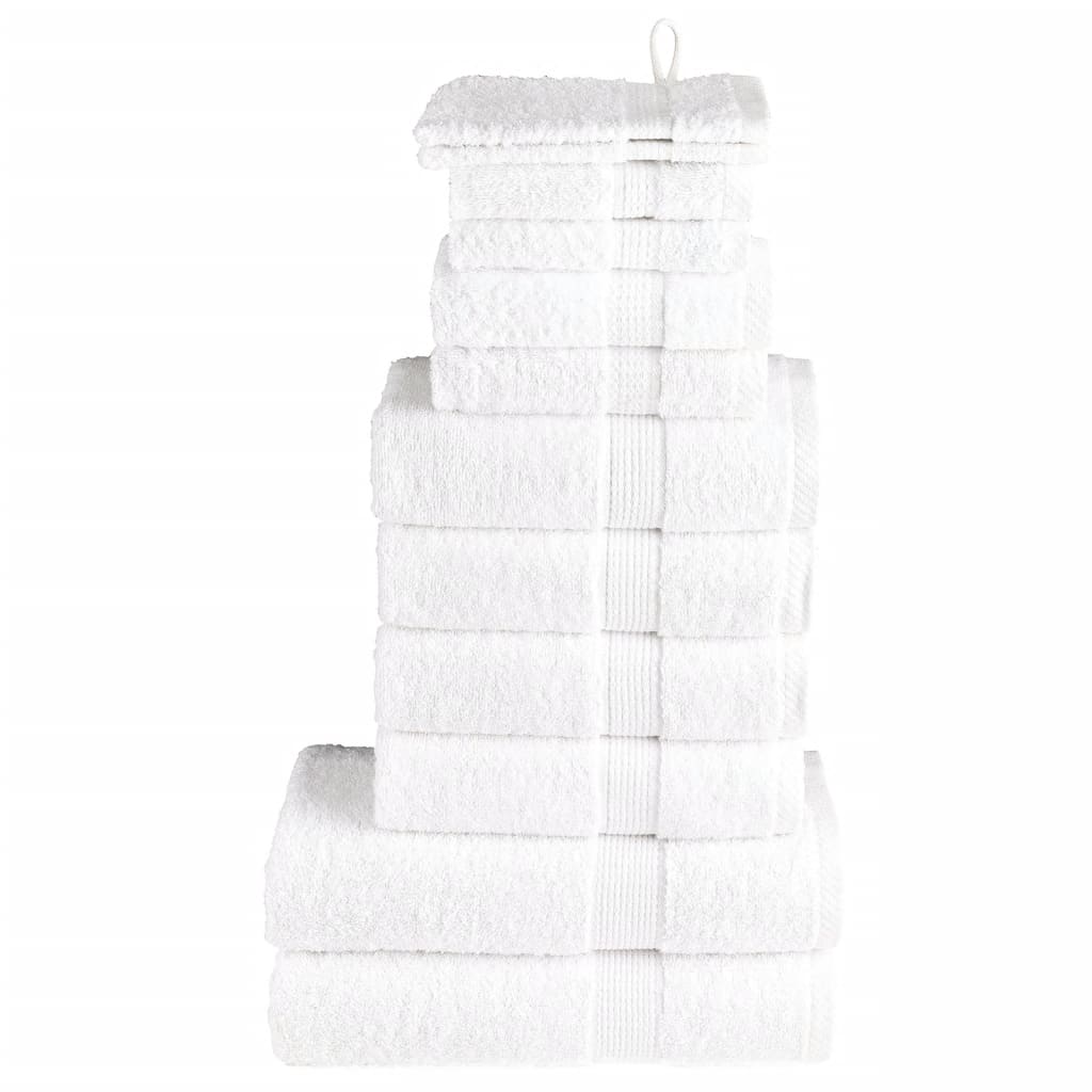 VidaXL ensemble de serviettes 12 pièces solund 600 g m² blanc