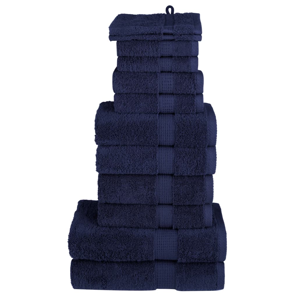Vidaxx ensemble de serviettes 12 pièces solund 600 g m² bleu marine