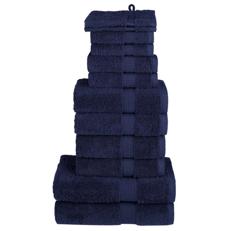 Vidaxx ensemble de serviettes 12 pièces solund 600 g m² bleu marine
