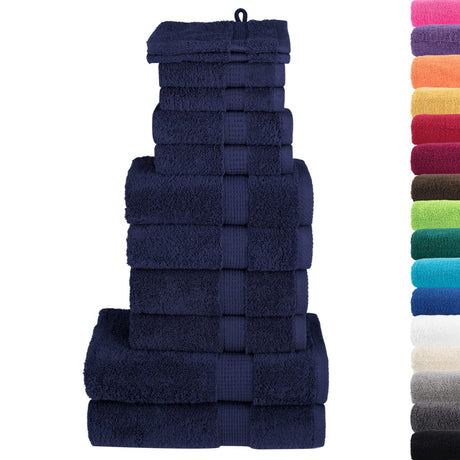 Vidaxx ensemble de serviettes 12 pièces solund 600 g m² bleu marine