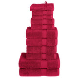 Vidaxl 12-piece towel set Solund 600 g m² Red