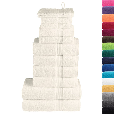VidaXL ensemble de serviettes 12 pièces solund 600 g m² crème