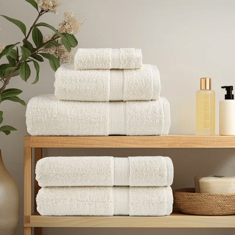 VidaXL ensemble de serviettes 12 pièces solund 600 g m² crème